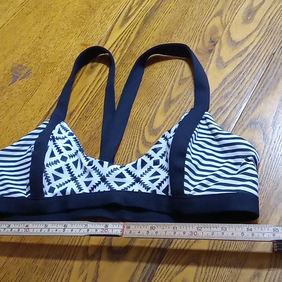 RIP CURL Womens Bikini TOP XL New Summer Cruisewear Beach NEW BLACK WHITE - Picture 2 of 4